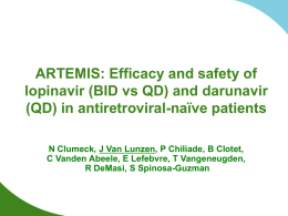 ARTEMIS: Efficacy and safety of lopinavir (BID vs QD) and