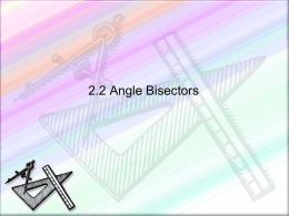 2.2 Angle Bisectors