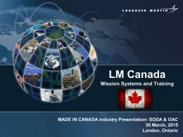 LM Canada Mission Systems and Training