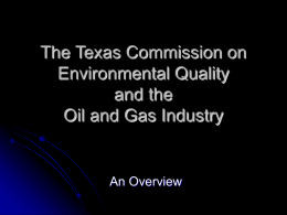 TCEQ and the Oil and Gas Industry - Permian Basin STEPS