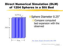 Direct Numerical Simulation (DLM) of 1204 Spheres in a