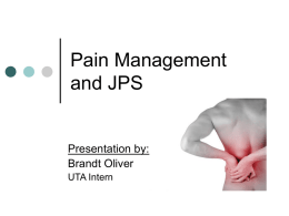 Pain Management Center Proposal for JPS