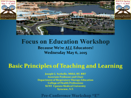 Pre-Conference Workshop &ldquo;E&rdquo;