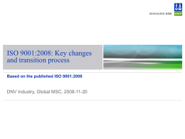 Wijzigingen ISO 9001:2008 certificering