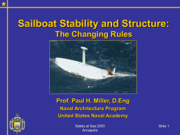 Sailboat Stability and Structure