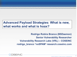 Advanced Payload Strategies: What is new, what works and