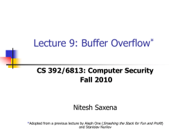 CS392 - Computer Security