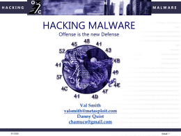 Defcon "Hacking Malware"