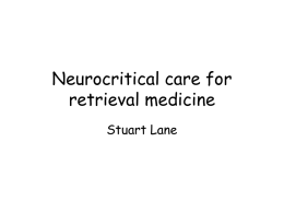 Neurocritical care - Greater Sydney Area HEMS