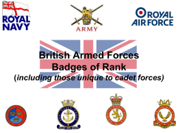 British Armed Forces Badges of Rank (including those