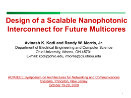 Design of a Scalable Nanophotonic Interconnect for Future