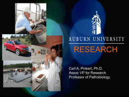 Pinkert presentation - Auburn University Graduate School