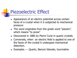 Piezoelectric Effect - Kent State University