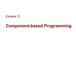4. Component-based Programming