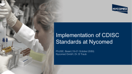 Implementation of CDISC Standards at Nycomed
