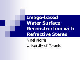 Image-based Water Surface Reconstruction