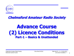 Advance Course - Licence Conditions-1