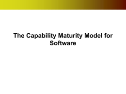 The Capability Maturity Model for Software