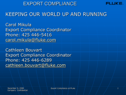 Export Compliance