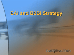 EAI and B2Bi Strategy