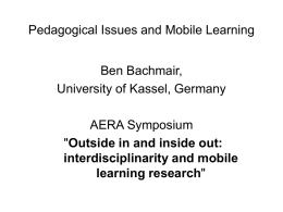 'Pedagogical Issues and Mobile Learning',