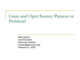 Open Source Software: Panacea or Problem?