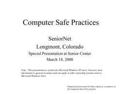 Computer Safe Practices Workshop