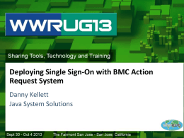 Select a single-sign on solution for BMC software