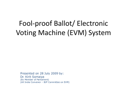 ELECTRONIC VOTING MACHINE