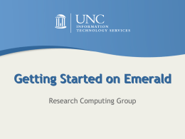 Getting Started on Emerald - Information Technology Services