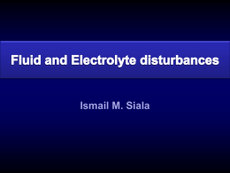 Fluid and electrolyte disturbances