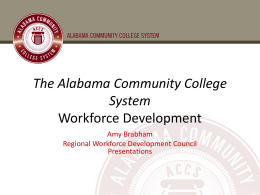 Alabama Community College System: The State’s Economic Engine