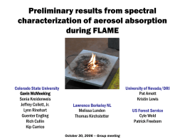 Visible light absorption by organic carbon during FLAME