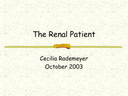 The Renal Patient