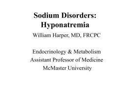 Sodium Disorders - www.drharper.ca
