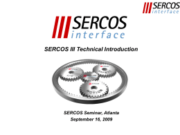 SERCOS III Technical Introduction