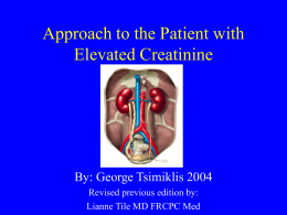 The Patient with Elevated Creatinine