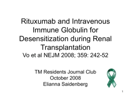 Rituxumab and Intravenous Immune Globulin for