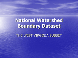 National Watershed Boundary Dataset