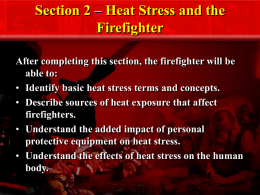 Section 2 – Heat Stress and the Firefighter