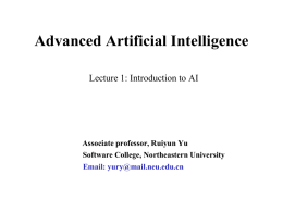 Class Overview and Intro to AI