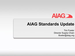 AIAG Standards Update
