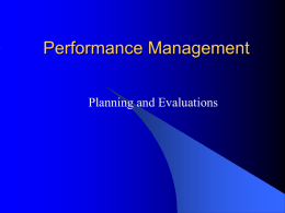 Performance Management - Adams State University