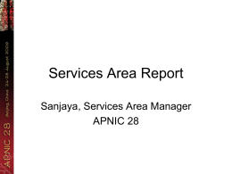 Service Area Report