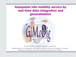 Geospatial info-mobility service by real