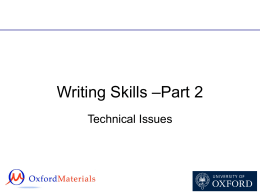 Writing Skills &ndash;Part 2