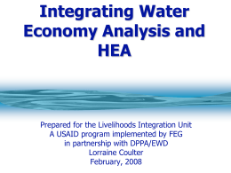 Integrating Water Security Analysis into HEA