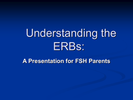 Understanding the ERBs: - Friends School Haverford