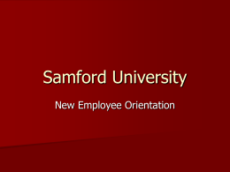 Orientation - Samford University