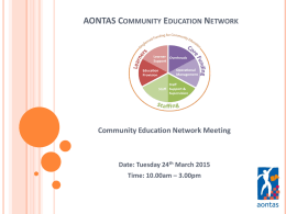 AONTAS The National Adult Learning Organisation